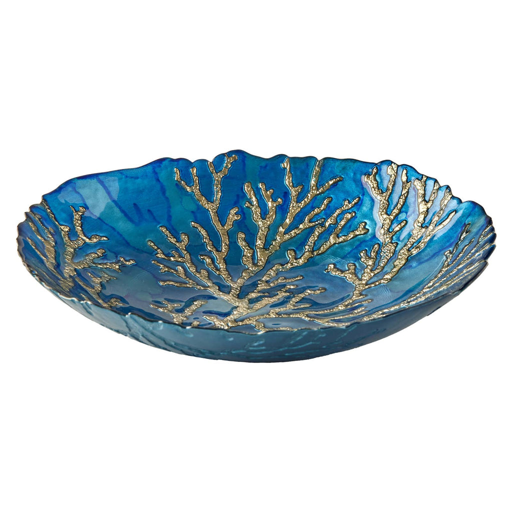 Blue and Gold Coral Bowl - Distinctly Living