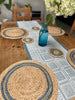 Blue and grey jute coasters - set of 4 - Distinctly Living