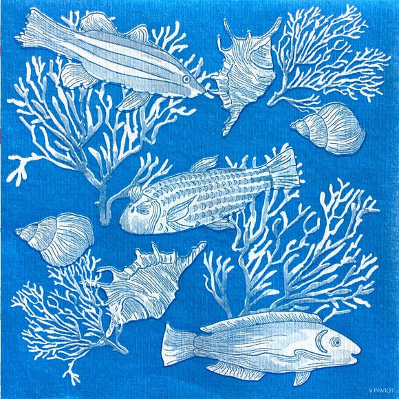 Blue Fish Paper Napkins - Distinctly Living