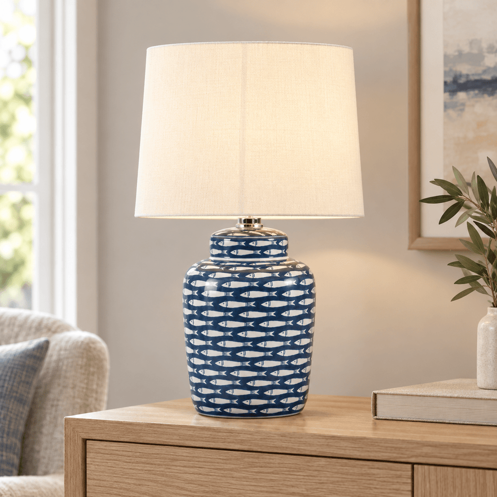 Blue Fish Table Lamp - Distinctly Living
