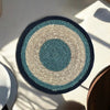 Blue & Natural Seagrass Placemats Set of 4 - Distinctly Living