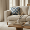 Blue Ogee Cushion - Distinctly Living