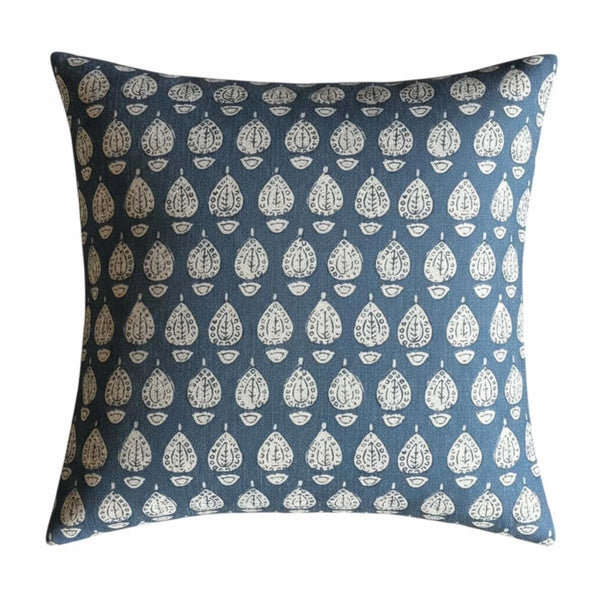 Blue Palm Cushion - Distinctly Living