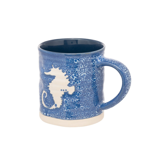 Blue Stoneware Seahorse Mug - Distinctly Living