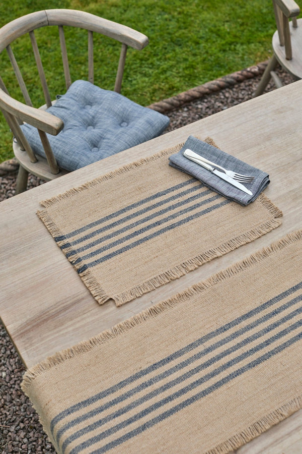 Blue Stripe Placemat - Jute - Distinctly Living