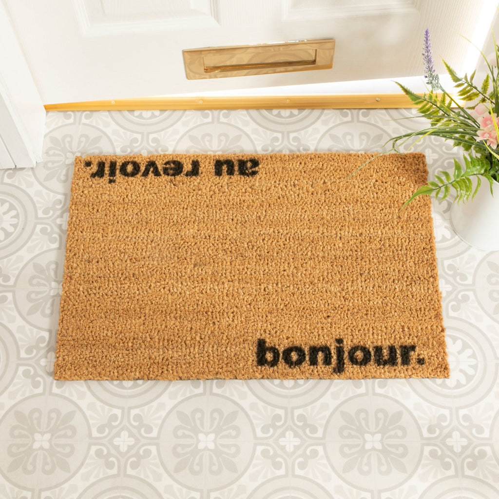 Bonjour, Au Revoir Doormat - Distinctly Living