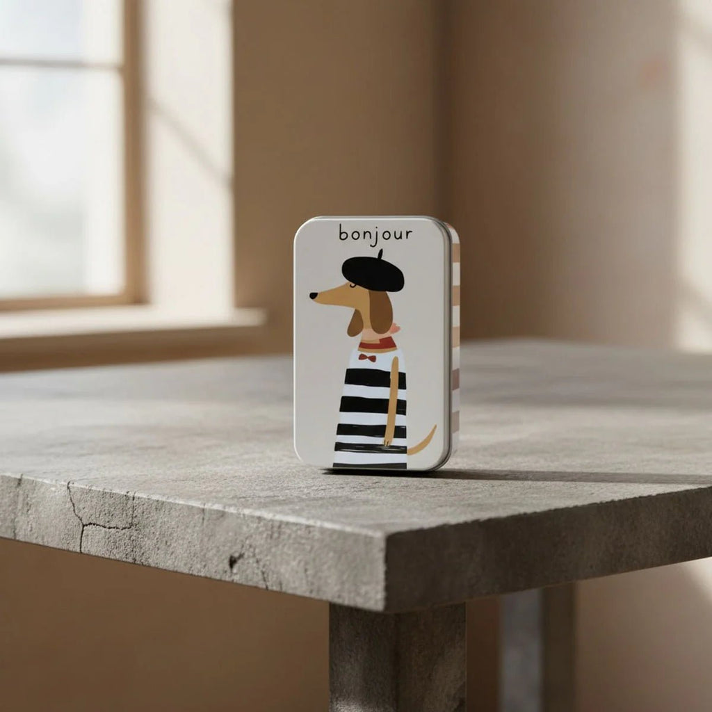 Bonjour Dog Candle Tin - Distinctly Living