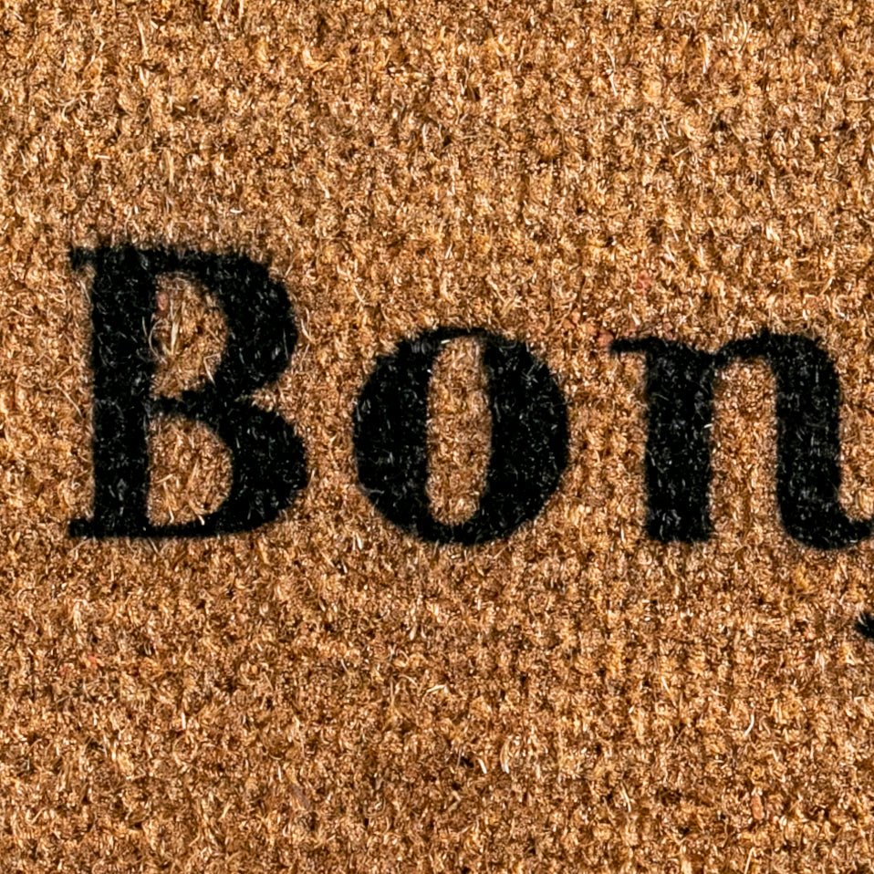 Bonjour Doormat with Border - Distinctly Living