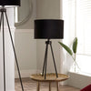 Bordighera Matt Black Metal Tripod Table Lamp - Distinctly Living