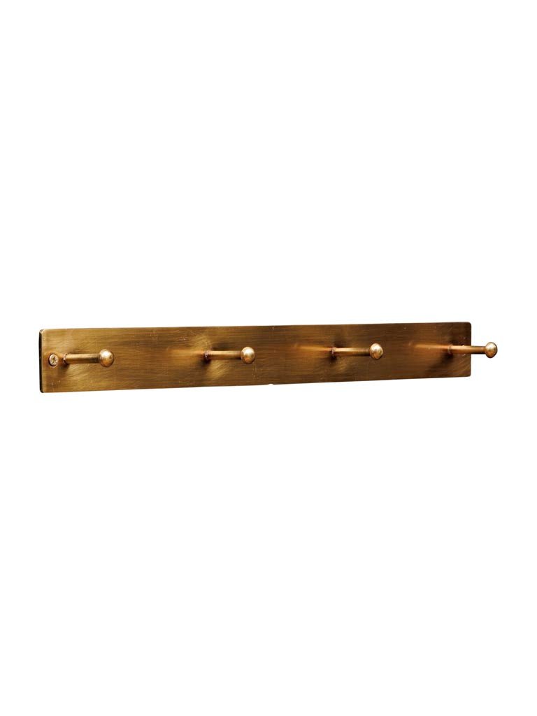 Brass 4 Hook Rail - Distinctly Living