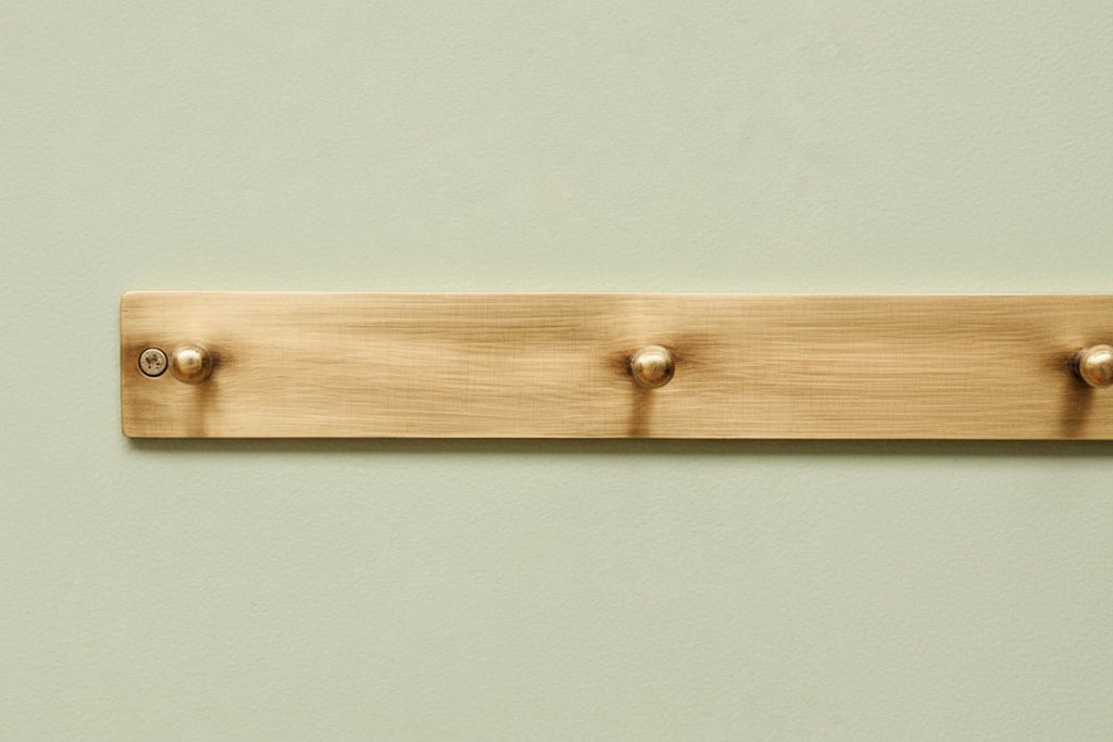Brass 4 Hook Rail - Distinctly Living