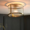 Bridgerton Aged Brass Glass Pendant - Distinctly Living