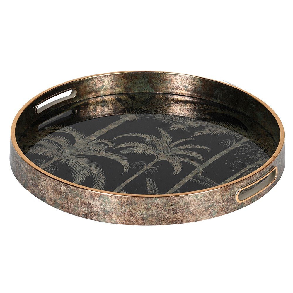 Bronze Tropical Palm Tray - Distinctly Living