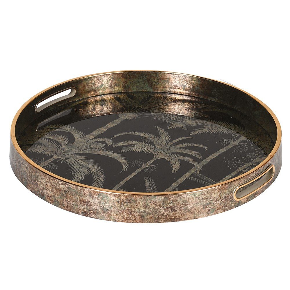 Bronze Tropical Palm Tray - Distinctly Living