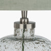 Bubble Glass Table Lamp and Linen Shade - Distinctly Living