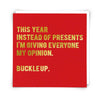 Buckle Up Christmas Greetings Card - Distinctly Living