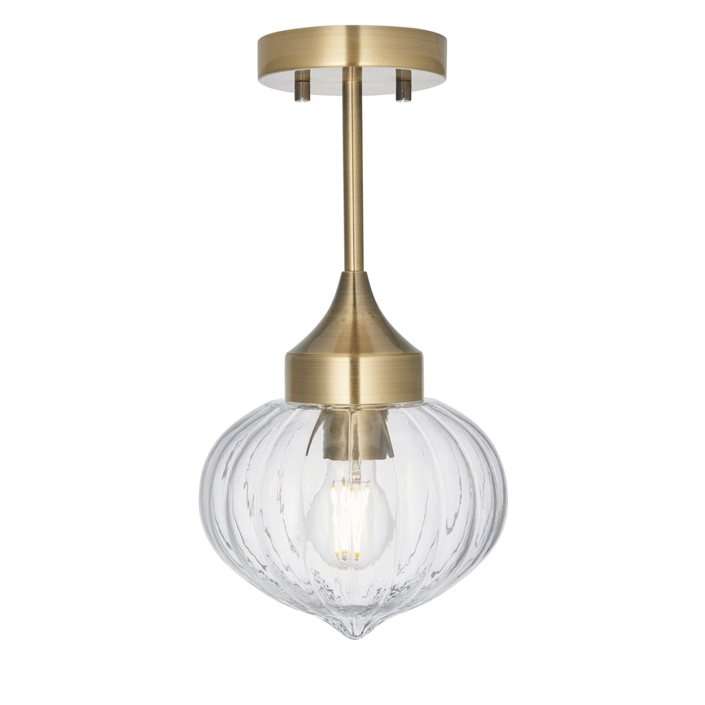 Burlington Aged Brass Glass Pendant - Distinctly Living