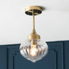 Burlington Aged Brass Glass Pendant - Distinctly Living