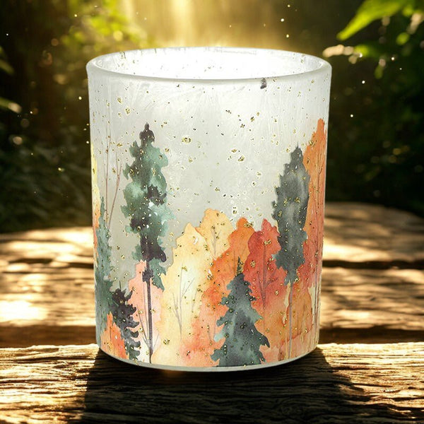 Burnt Amber Leaves Candle Holder - Distinctly Living