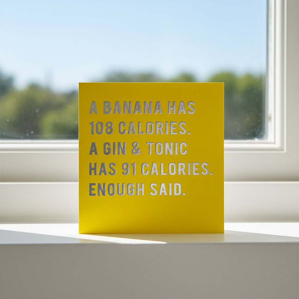 Calories Greetings Card - Distinctly Living