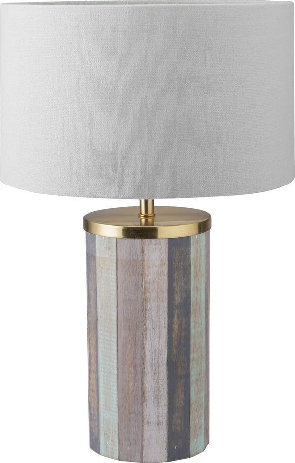 Campobasso Sage Distressed Wood Tall - Table Lamp - Distinctly Living