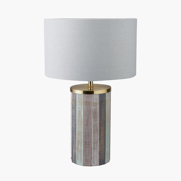 Campobasso Sage Distressed Wood Tall - Table Lamp - Distinctly Living