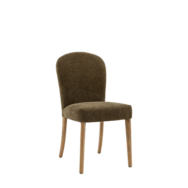 Carvos Dining Chair - Boucle Moss Green or Leather - Distinctly Living