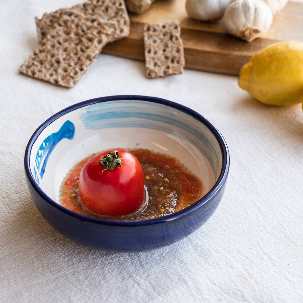 Ceramic Grater Bowl - Blue Fish - Distinctly Living
