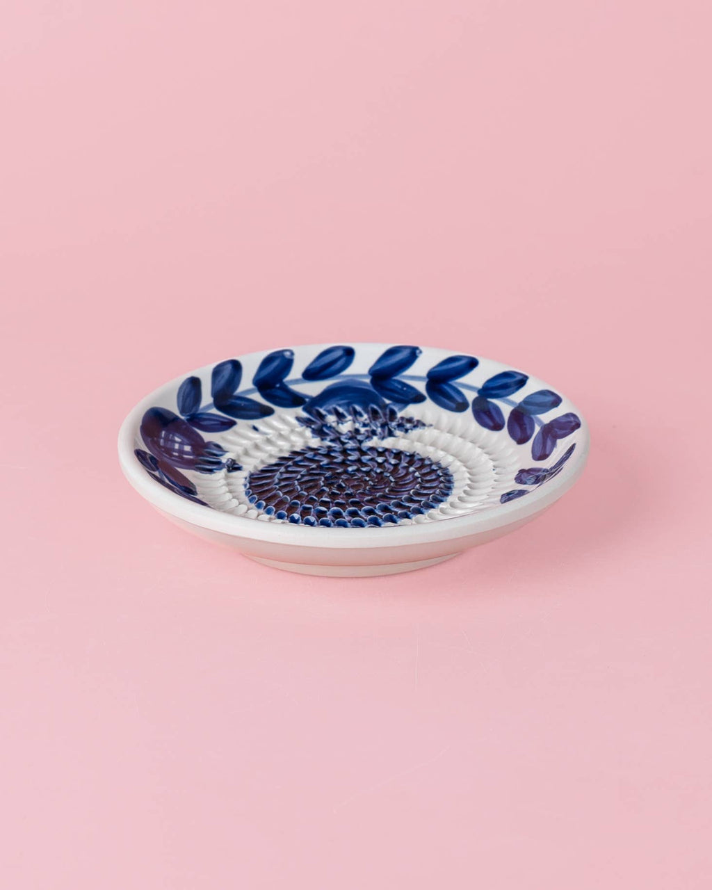 Ceramic Grater Plate - Blue Flower - Distinctly Living