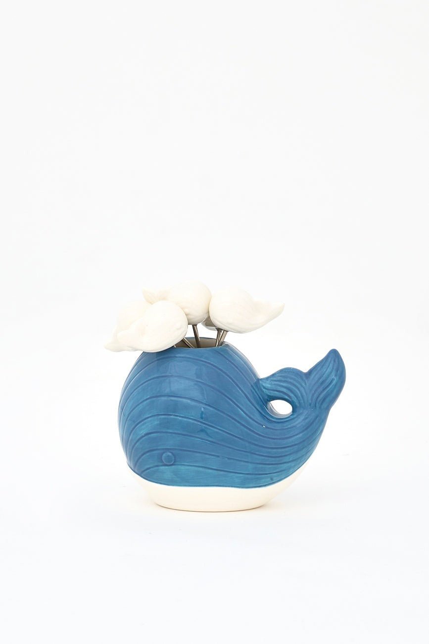 Ceramic Whale Cocktail Picks - Distinctly Living