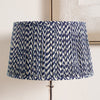 Chevron Pleat Lamp Shade in Blue - Distinctly Living