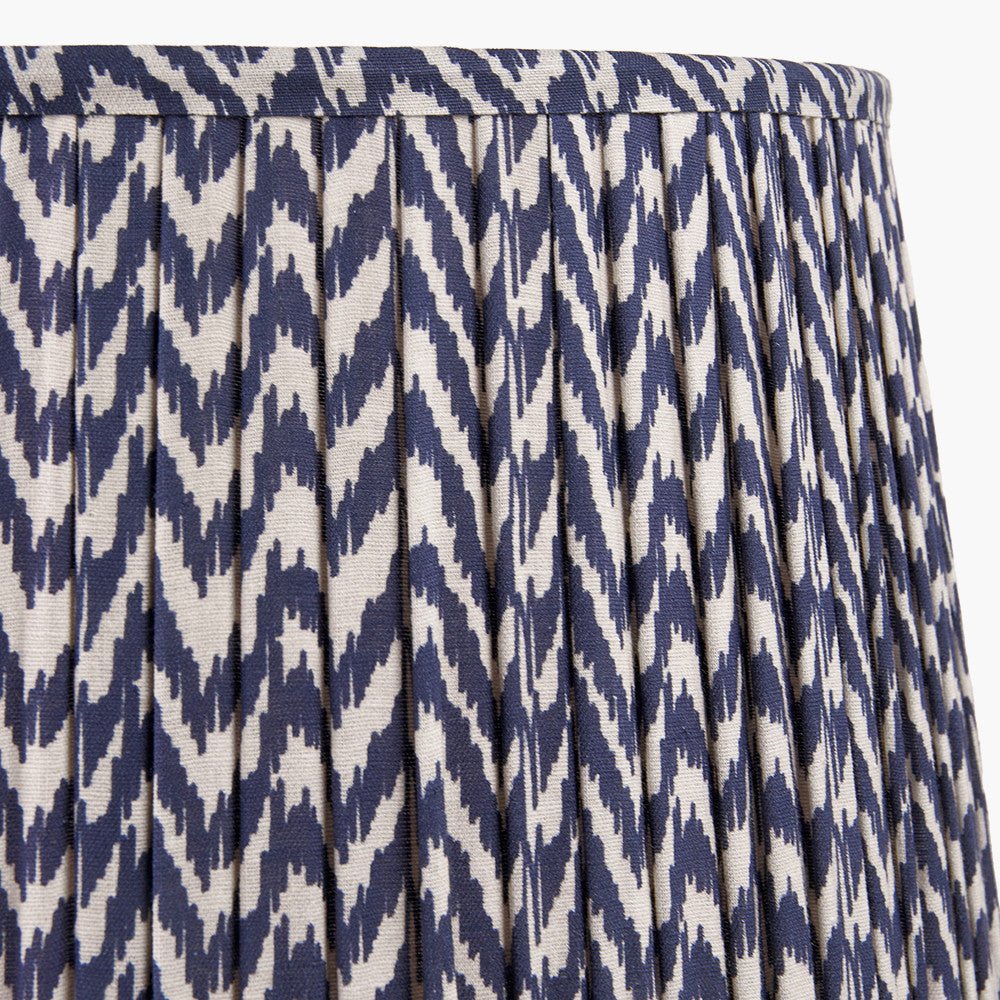 Chevron Pleat Lamp Shade in Blue - Distinctly Living