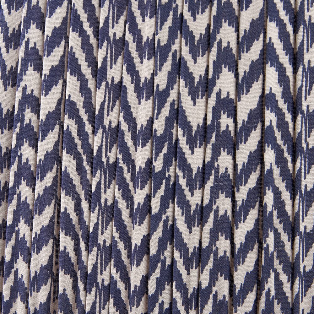 Chevron Pleat Lamp Shade in Blue - Distinctly Living