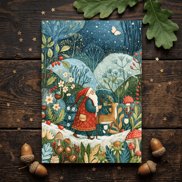 Christmas Santa and Rudolph Notebook - Distinctly Living