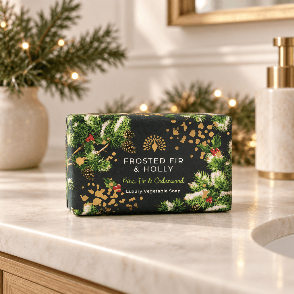 Christmas Tidings Frosted Fir and Holly Soap - Distinctly Living