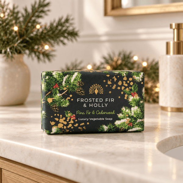 Christmas Tidings Frosted Fir and Holly Soap - Distinctly Living