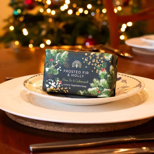 Christmas Tidings Frosted Fir & Holly Soap - Distinctly Living