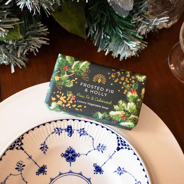 Christmas Tidings Frosted Fir & Holly Soap - Distinctly Living