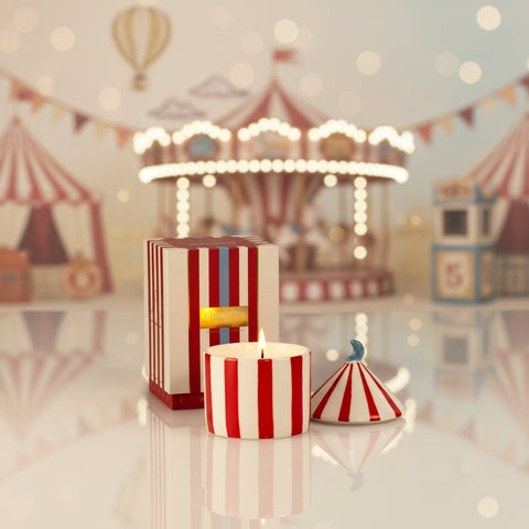 Circus Tent Candle Pot - Plum & Pomegranate - Distinctly Living