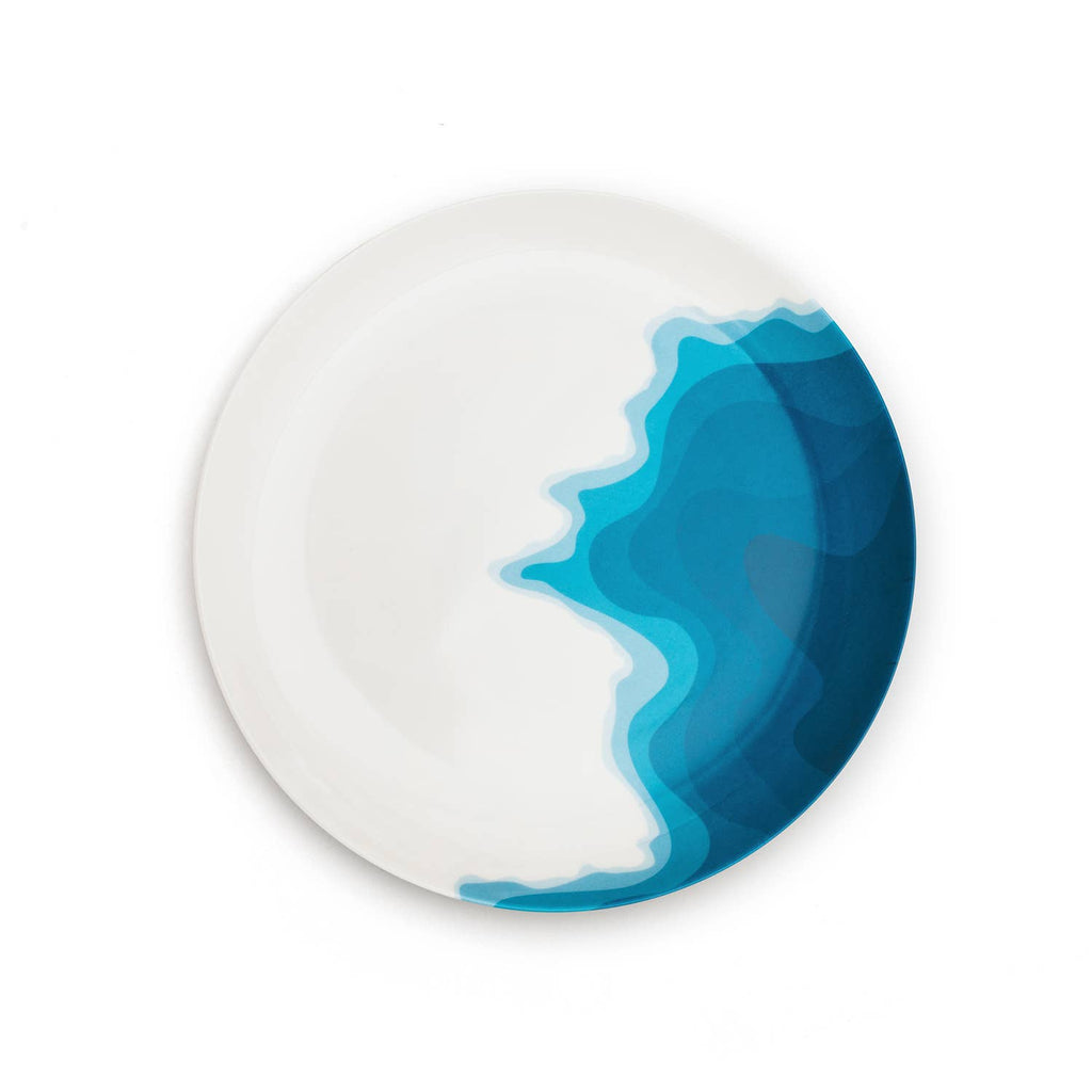 Coastal Bays - Set of 4 Melamine Picnic Plates - Distinctly Living