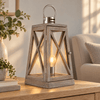 Coastal Lantern Table Lamp - Grey Wash or White - Distinctly Living
