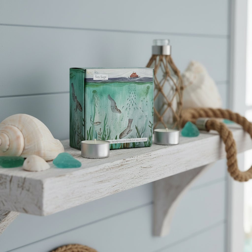 Coastal Shores - Box of 9 Scented Tealights - Various Scents - Distinctly Living