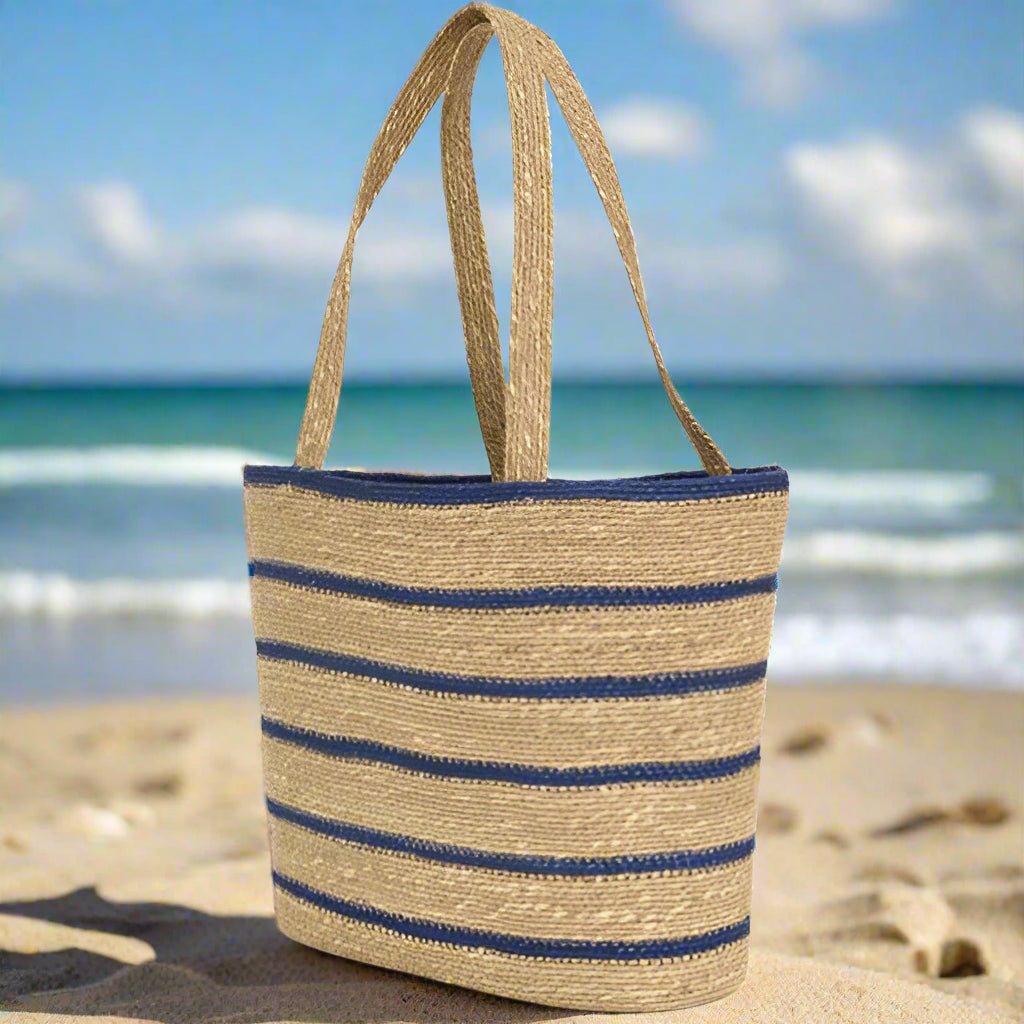Coastal Stripe Shopper Basket - Distinctly Living