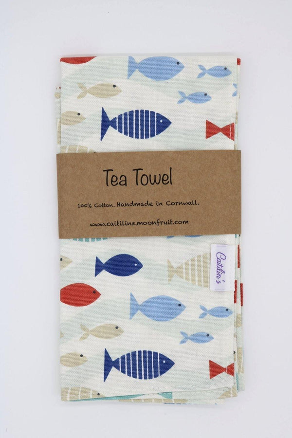 Coloured Fish Design Tea Towel - Distinctly Living