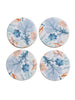 Coral Enamelled Mango Wood Coasters - Set of 4 - Distinctly Living
