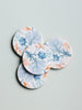 Coral Enamelled Mango Wood Coasters - Set of 4 - Distinctly Living