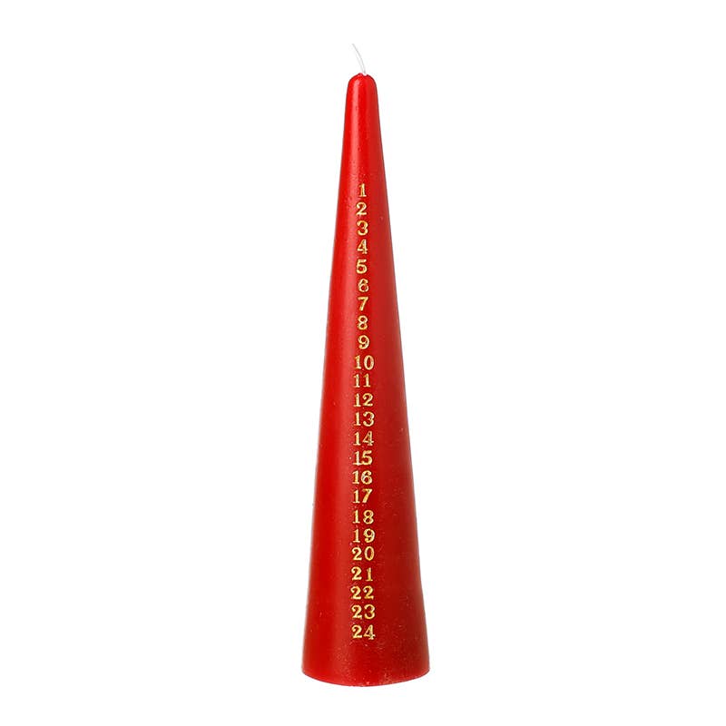 Countdown Red & Gold Advent Candle - Distinctly Living