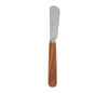 Acacia wood handle butter knife on white background