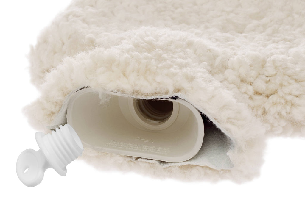 Curly Sheepskin Hot Water Bottle - Linen - Distinctly Living