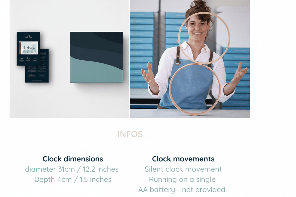 Dark Blue Tide Clock - Distinctly Living